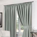 (Pencil Pleat Duck Egg Blue, 66″ wide x 72″ drop) Luxury Basket Weave Lined Curtains Including Tiebacks - All Colours & Sizes Basket Weave Pair Thermal Curtains Ready Made Eyelet/Pencil Pleat FREE Tie