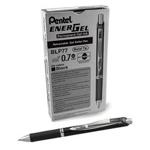 Pentel 0.7 mm EnerGel Permanent Security Pen - Black (Pack of 12)