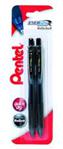 Pentel Energel-XBL107/2-A Retractable Gel Ink Roller Pen, 0.7 mm - Black (Pack of 2)