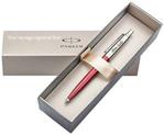 Personalised Engraved Parker Jotter Red Ballpoint Pen FREE BOX ENGRAVING