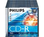 Philips CD-R 700MB 80min 52x 10pk Slim Case