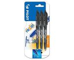 Pilot Frixion Point Erasable Rollerball 0.7 mm (Pack of 3) - Black