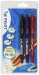 Pilot Frixion Rollerball Pen Set - Black/Blue/Red (Pack of 3)