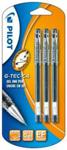 Pilot G - Tec C4 Gel Microtip Rollerball 0.4 mm (Pack of 3) - Blue