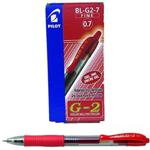Pilot G207 Retractable Gel Rollerball 0.7 mm Tip (Box of 12) - Red