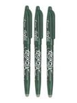 Pilot Green Frixion Rollerball Erasable Pens Pen 0.7mm Nib Tip 0.35mm Line BL-FR7 (Pack Of 3)