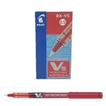 Pilot V5 Liquid Ink Rollerball 0.5 mm Tip (Box of 12) - Red