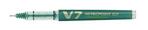 Pilot V7 Cartridge System Liquid Ink Rollerball 0.7mm Tip- Green, Box of 10