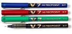 PILOT V7 HI-TECHPOINT ROLLERBALL MIXED PACK OF 4 [1 x Black, 1 x Blue, 1 x Red, 1 x Green]