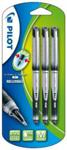 Pilot VBall 7 Grip Rollerball Pen- Black (Pack of 3)