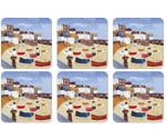 Pimpernel St Ives Windbreak Glass Coasters 6-Pack Multi