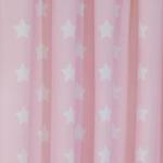 PINK + WHITE STARS FULLY LINED CURTAINS WITH TIE BACKS GIRLS 66″ x 54″