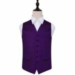 Plain Satin Waistcoat-purple-38