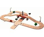 Plan Toys PlanCity - Road & Rail Road System Deluxe Set