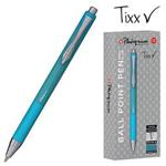 Platignum Tixx Ballpoint Pen, Turquoise (Pack of 12)