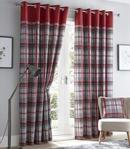 Potfolio Orleans Curtains, Red, 90 x 90″