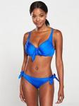 Pour Moi Azure Underwired Lined Non Padded Bikini Top - Deep Blue, Deep Blue, Size 32F, Women Deep Blue