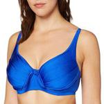 Pour Moi? Women's Azure Underwired Lined Non Padded Top Bikini, Blue (Deep Blue Deep Blue), (Size:32FF)