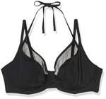 Pour Moi? Women's Glamazon Underwired Double Strap Top Bikini, Black, 34C