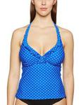 Pour Moi? Women's Hot Spots Underwired Tankinis, Blue (Ultramarine), 34D