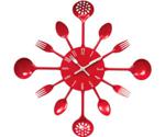 Premier Housewares Cutlery Wall Clock (Red)