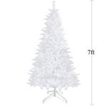 Premium 5ft,6ft,7ft White Artificial Christmas Tree Pine Metal Stand Tips Spruce - 7FT (1000 Tips)