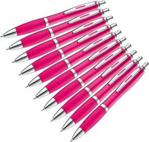 Presents & more 10 pieces of Ballpoint pen in trendy colours Pink