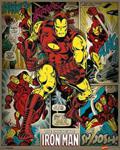 Pyramid International Iron Man Retro Marvel Comics Mini Poster, Plastic/Glass, Multi-Colour, 40 x 50 x 1.3 cm