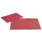 Q Connect Medium-Weight 250gsm Foolscap Square Cut Folder - Red (Pack of 100)