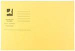 Q Connect Medium-Weight 250gsm Foolscap Square Cut Folder - Yellow