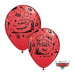 Qualatex 19233 Cars Balloons, Red, 12-Inch