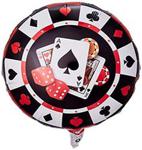 Qualatex 43389 18″ Round Casino Dollar Foil Balloon 01ct, Multicolor