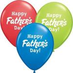 Qualatex Happy Fathers Day 11 Inch Latex Balloons (5 Pack, Assorted Colours)