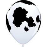Qualatex Holstein Cow Black & White Animal Print 11″ Latex Balloons x 10