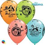 Qualatex Moana & Maui 11 Inch Latex Balloons (5 Pack)