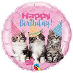 Qualatex Studio Pets Happy Birthday Kittens 18 Inch Foil Balloon