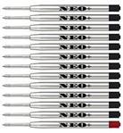 Quality Ballpoint Pen Refills, Cheap but Long Lasting, Medium Point. Compatible with Parker Ball Pen Too. G2 Style Refill Made in Germany (12 x Black Ink)