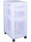 Really Useful Storage Tower 1x7+112L+1x 25 Litre Clear Frame/Clear Drawers
