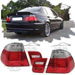 REAR LED TAIL LIGHTS RED-CLEAR FOR BMW E46 98-01 SERIES 3 SALOON LAMPS