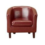 Red Faux Leather PU Tub Chair Armchair for Dining Living Room Office Reception