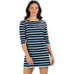 Regatta Women's Harlee Coolweave Cotton Jersey Dress, Navy Stripe, Size 16