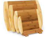 Relaxdays Bamboo Chopping Board Set 5 pcs beige (6911005)