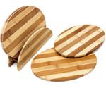 Relaxdays Bamboo Chopping Board Set 5 pcs light brown (6992711)