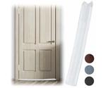 Relaxdays Draft stopper for doors, on both sides, door roller against drafts and cold, fabric, door stopper, 90 cm long, white