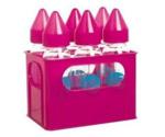 Remond Feeding Bottles Rack + 6 Air Control Feeding Bottles Pink 240 ml