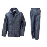 Result Mens Core Rain Suit (Trousers and Jacket Set) (L) (Navy Blue)