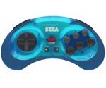 Retro Bit Sega Mega Drive 8-Button Arcade Pad 2.4GHz Wireless Clear Blue