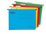 Rexel 2115585 Classic Reinforced A4 Suspension File, 150 Sheet Capacity, 15 mm V-Base Recycled Card, Pack of 10, Assorted Colours