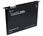 REXEL Crystalfiles Extra Suspension Files Black