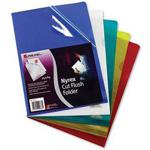 Rexel Nyrex Folder Cut Flush A4 Blue (Pack of 25)